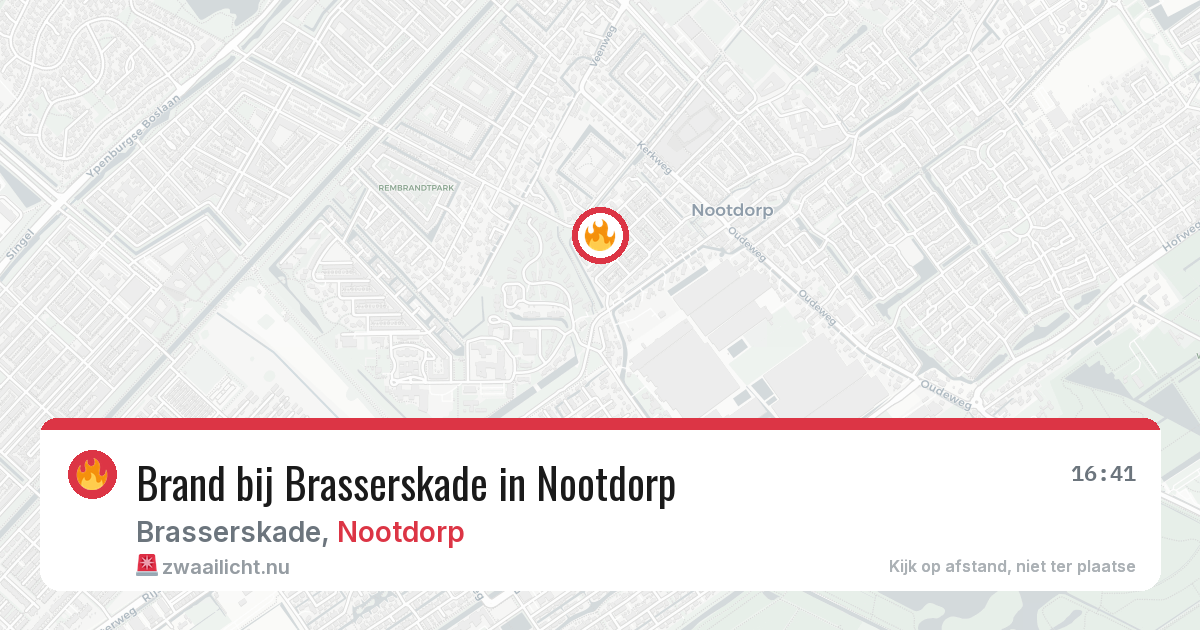 Brand bij Brasserskade in Nootdorp — 26 mei 2026
