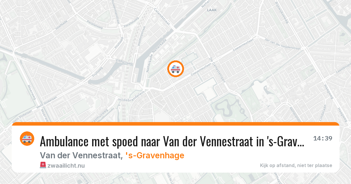 Ambulance met spoed naar Van der Vennestraat in 's-Gravenhage — 20 jan 2026