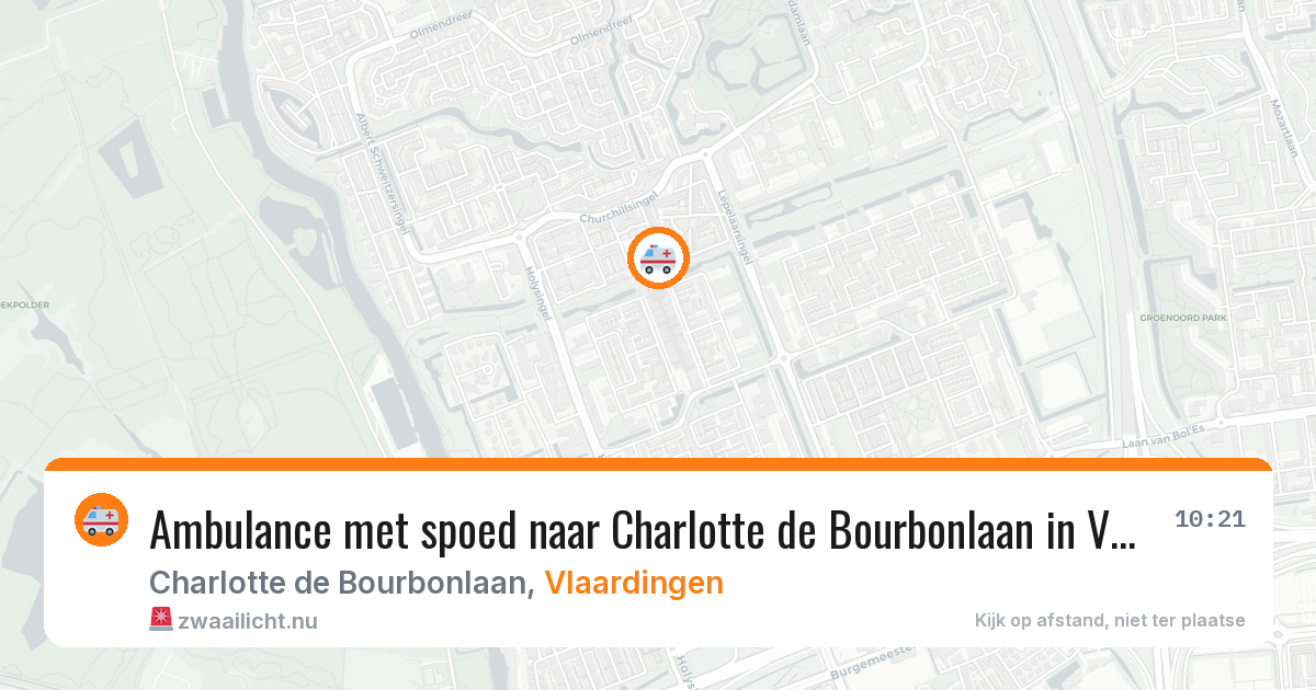 Ambulance met spoed naar Charlotte de Bourbonlaan in Vlaardingen — 24 jul 2026