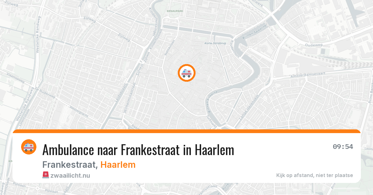 Ambulance naar Frankestraat in Haarlem — 9 jul 2026