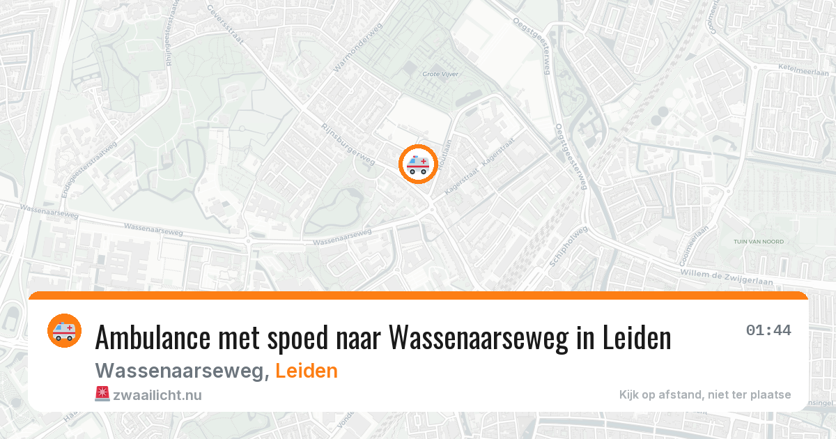 Ambulance met spoed naar Wassenaarseweg in Leiden — 10 jul 2026