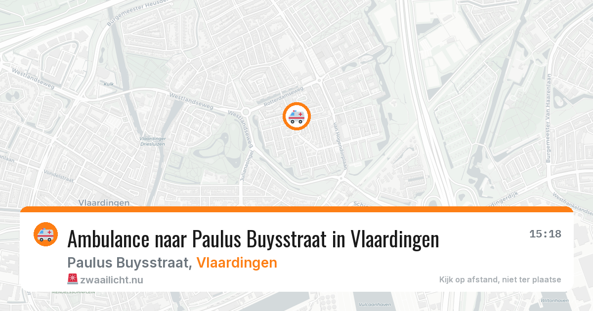 Ambulance naar Paulus Buysstraat in Vlaardingen — 18 apr 2026