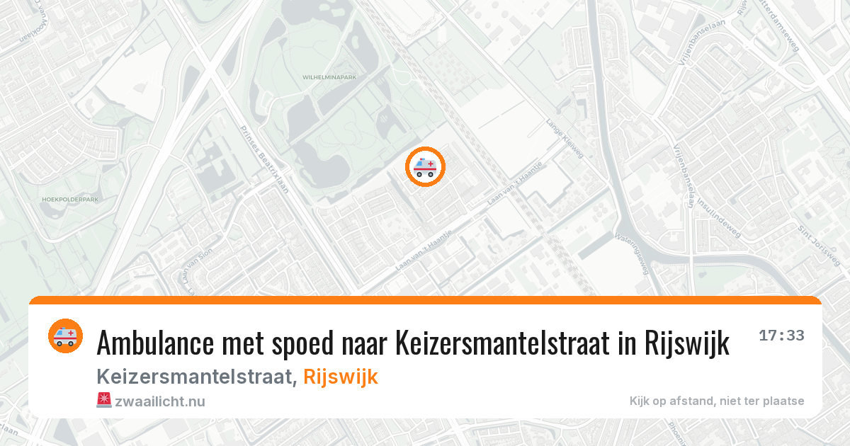 Ambulance met spoed naar Keizersmantelstraat in Rijswijk — 21 mrt 2026