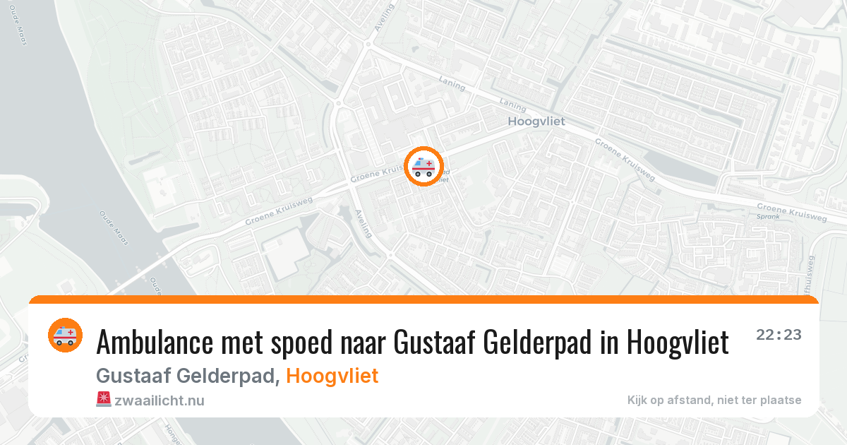 Ambulance met spoed naar Gustaaf Gelderpad in Hoogvliet — 23 mei 2026