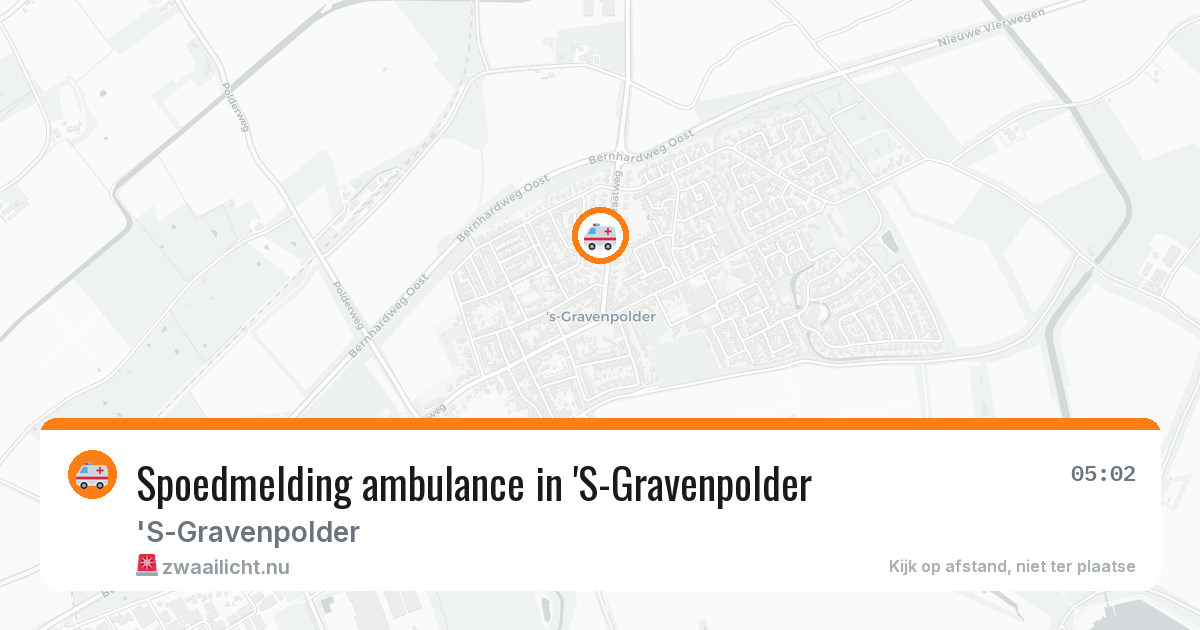 Spoedmelding ambulance in 'S-Gravenpolder — 21 jul 2026