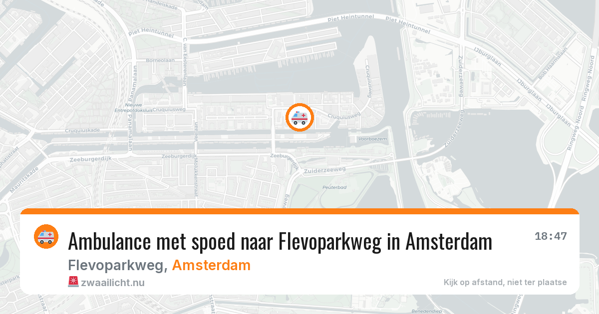 Ambulance met spoed naar Flevoparkweg in Amsterdam — 27 mei 2026