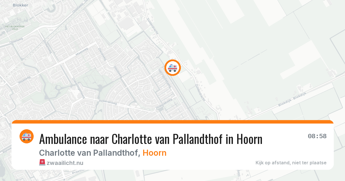 Ambulance naar Charlotte van Pallandthof in Hoorn — 5 jun 2026
