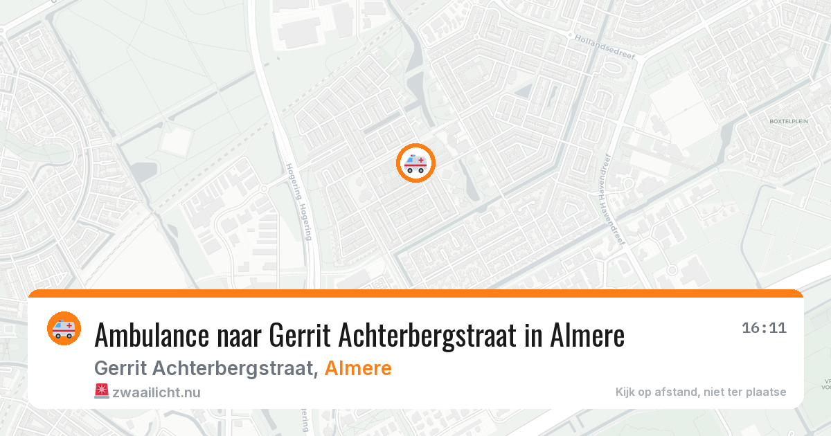 Ambulance naar Gerrit Achterbergstraat in Almere — 22 apr 2026