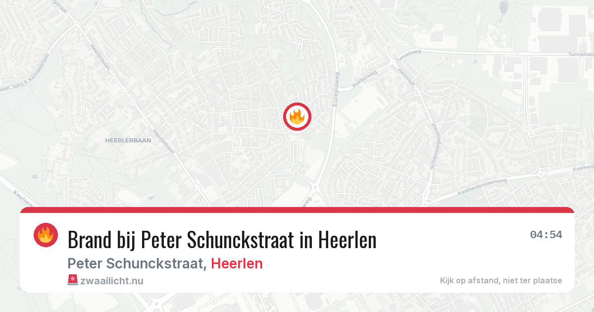 Brand bij Peter Schunckstraat in Heerlen — 16 jul 2026