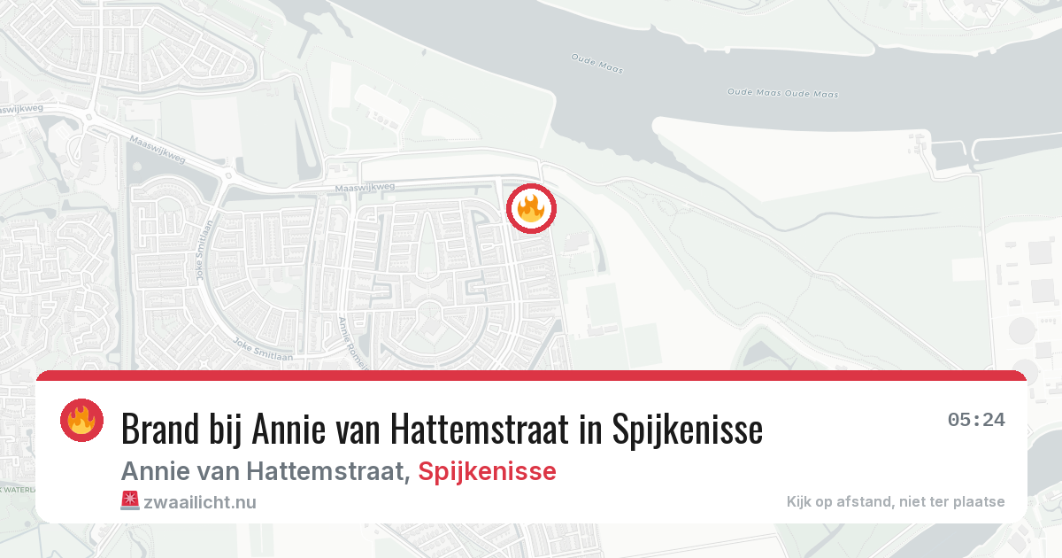 Brand bij Annie van Hattemstraat in Spijkenisse — 27 jul 2026