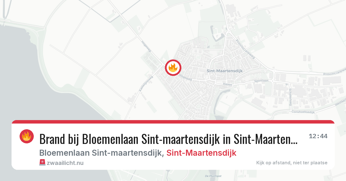 Brand bij Bloemenlaan Sint-maartensdijk in Sint-Maartensdijk — 24 feb 2026