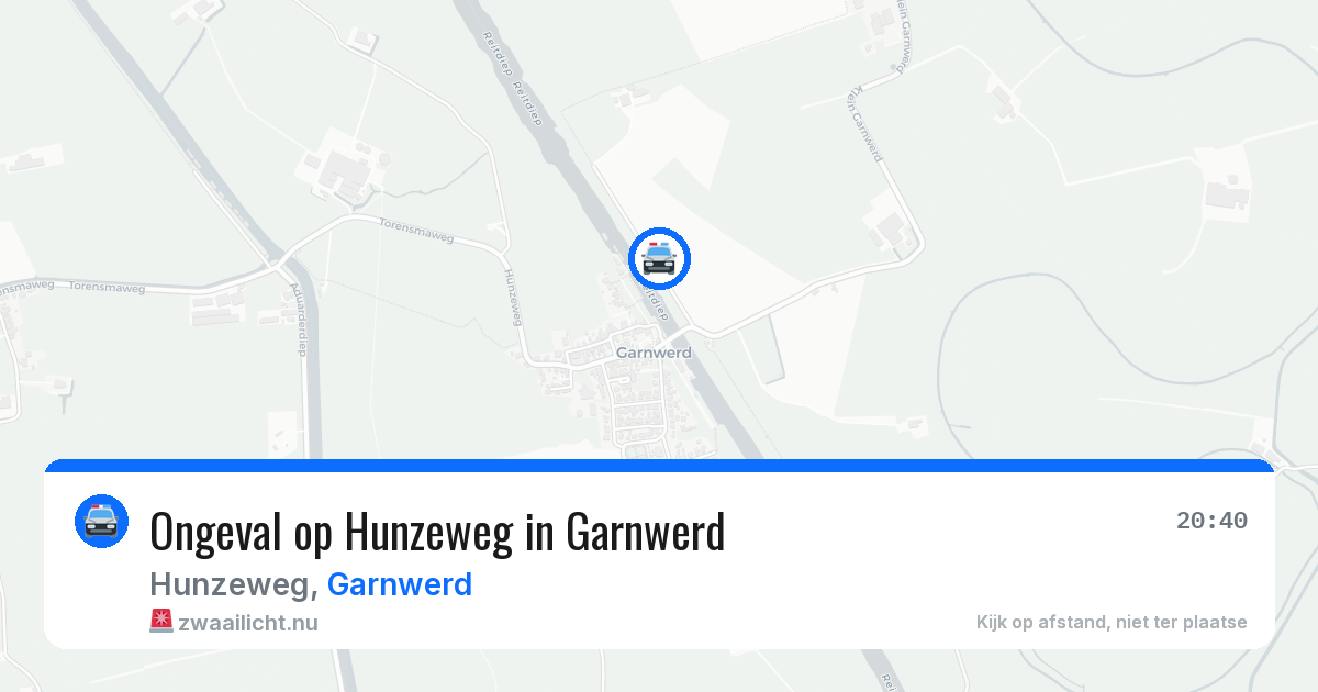 Ongeval op Hunzeweg in Garnwerd — 25 jun 2026
