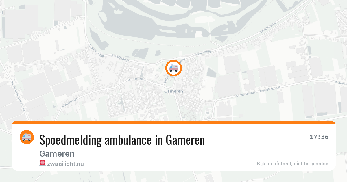 Spoedmelding ambulance in Gameren — 29 mrt 2026
