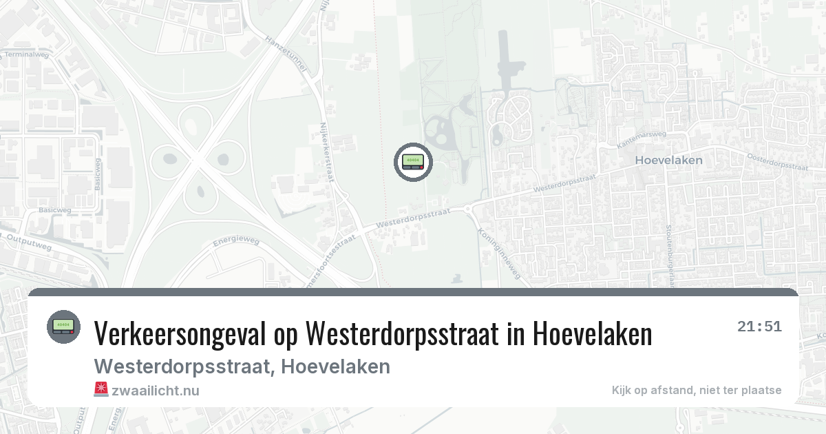 Verkeersongeval op Westerdorpsstraat in Hoevelaken — 13 feb 2026