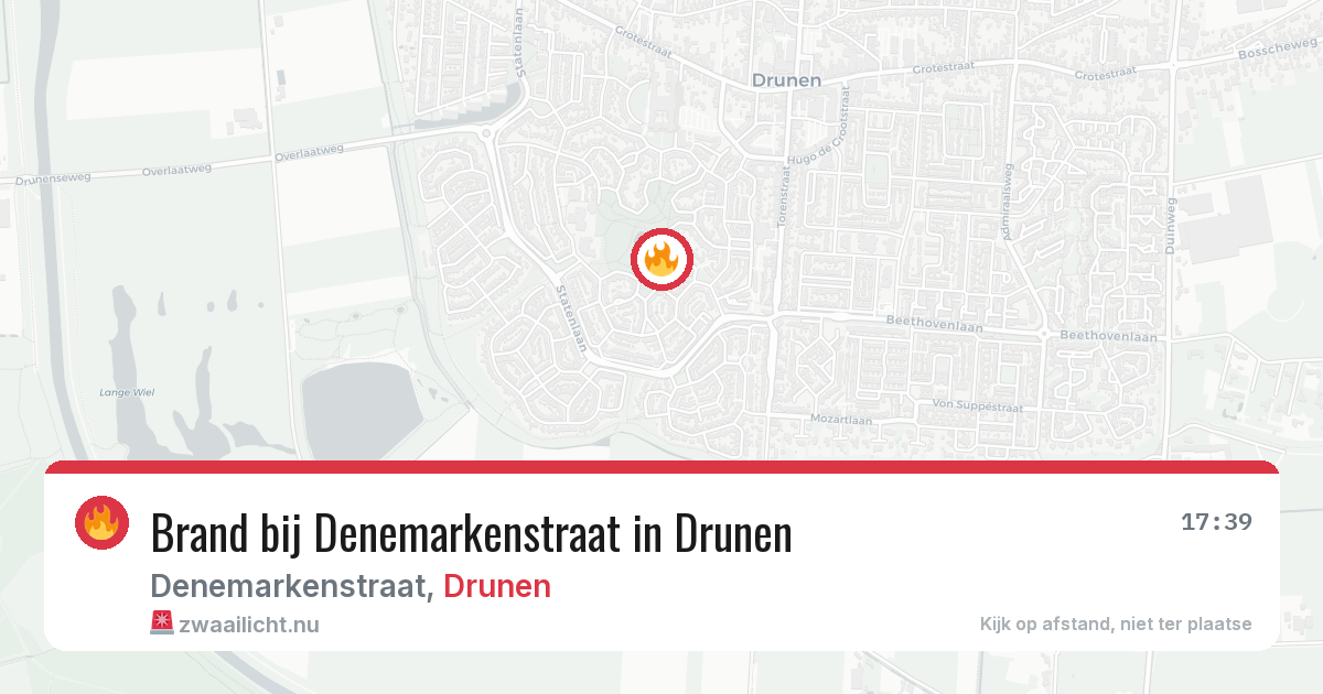 Brand bij Denemarkenstraat in Drunen — 10 mei 2026