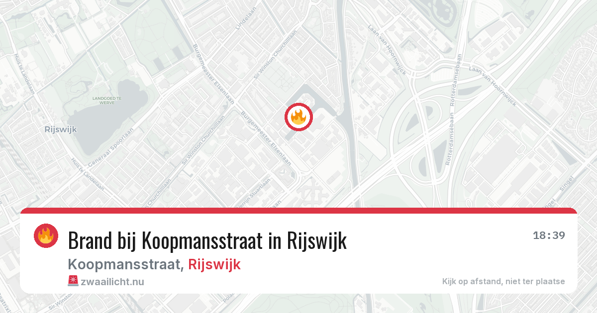 Brand bij Koopmansstraat in Rijswijk — 29 mei 2026