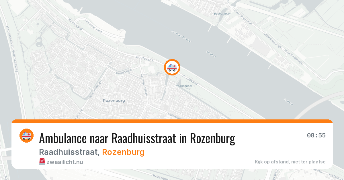 Ambulance naar Raadhuisstraat in Rozenburg — 10 jul 2026