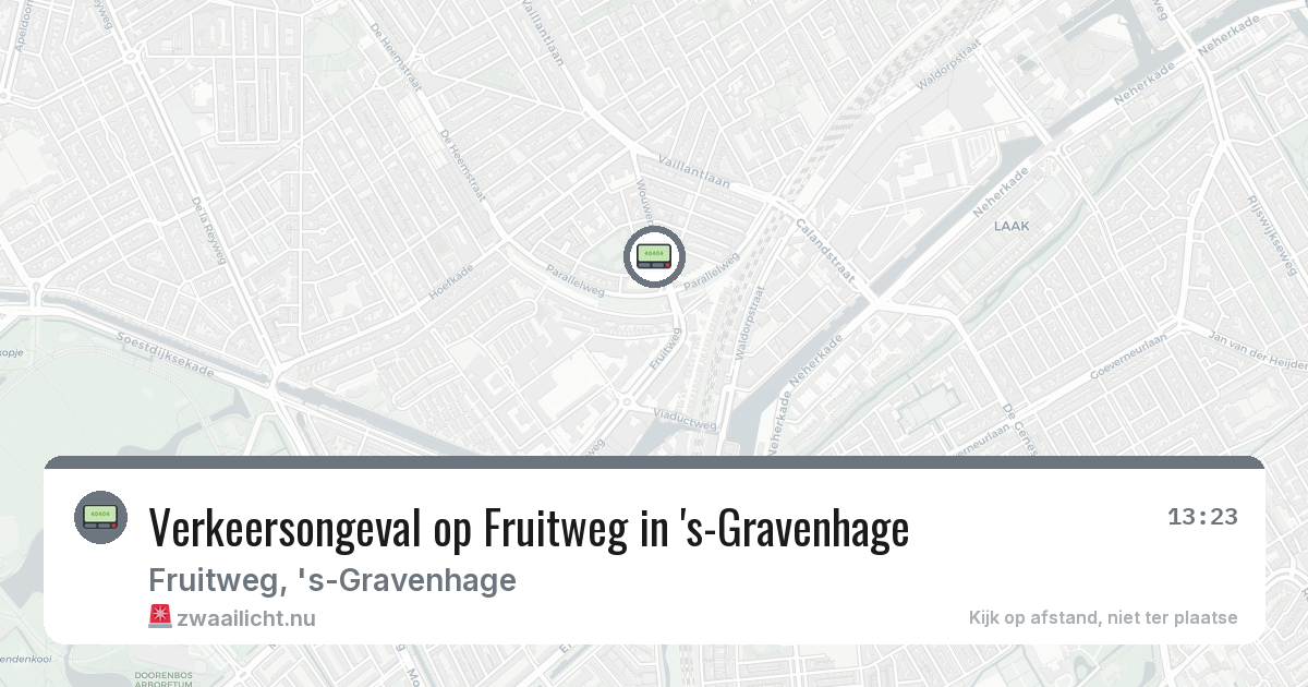 Verkeersongeval op Fruitweg in 's-Gravenhage — 31 jan 2026