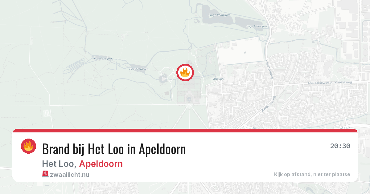 Brand bij Het Loo in Apeldoorn — 17 mei 2026