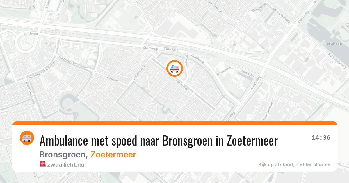 Ambulance met spoed naar Bronsgroen in Zoetermeer — 26 jul 2026