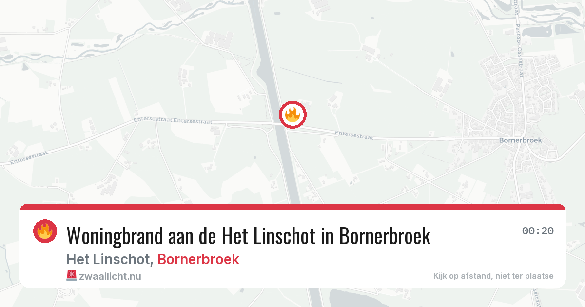 Woningbrand aan de Het Linschot in Bornerbroek — 20 mrt 2026