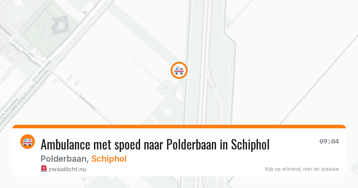 Ambulance met spoed naar Polderbaan in Schiphol — 22 mei 2026