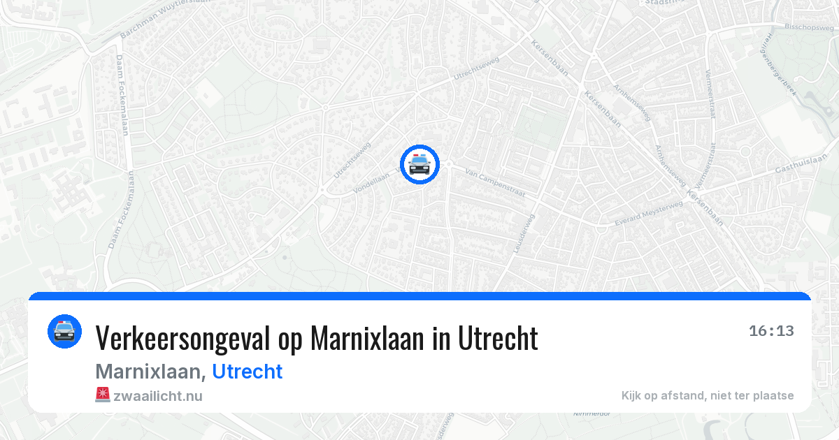 Verkeersongeval op Marnixlaan in Utrecht — 17 jan 2026