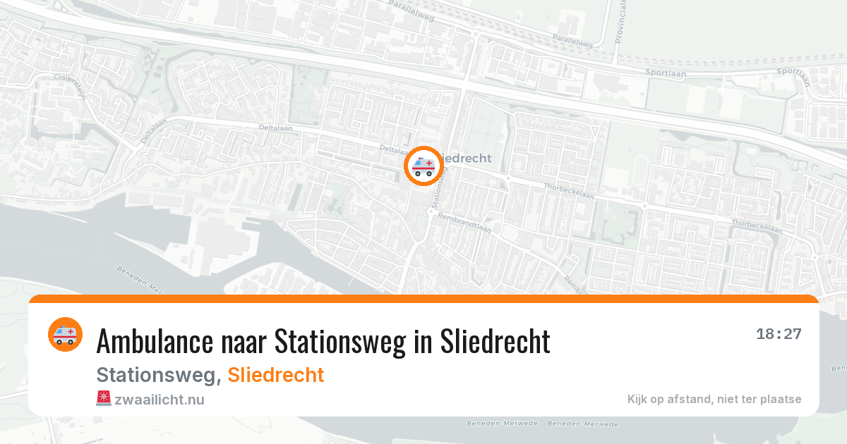 Ambulance naar Stationsweg in Sliedrecht — 22 jul 2026