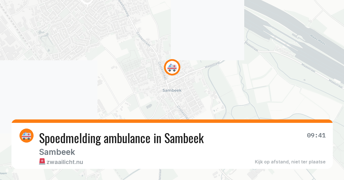 Spoedmelding ambulance in Sambeek — 21 jun 2026