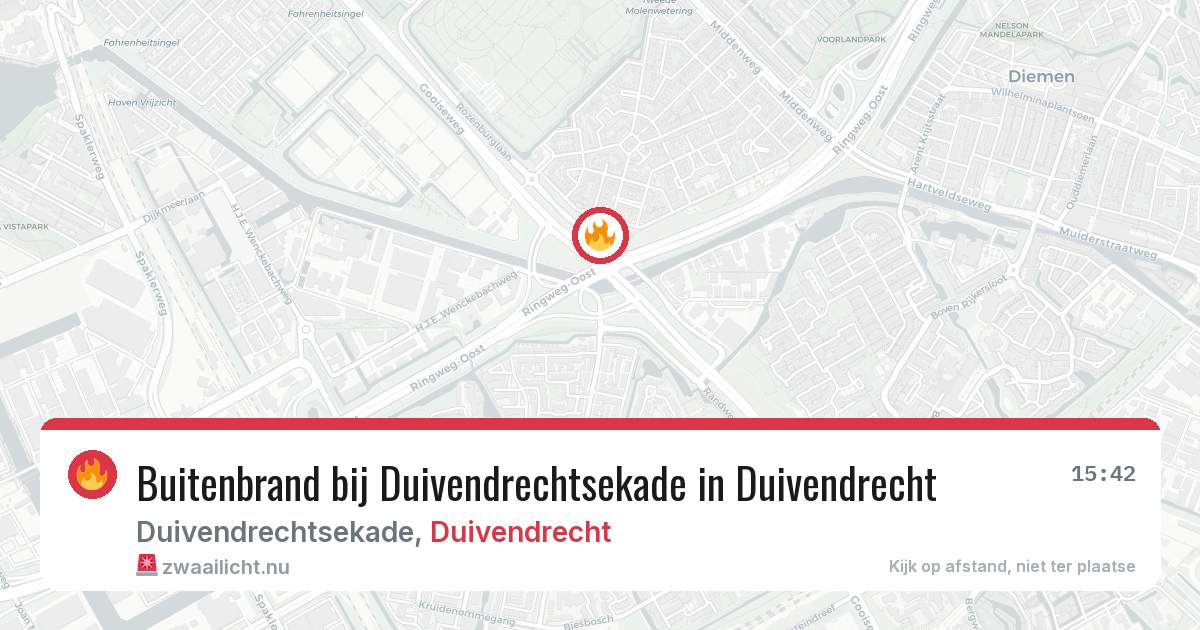 Buitenbrand bij Duivendrechtsekade in Duivendrecht — 15 jul 2026