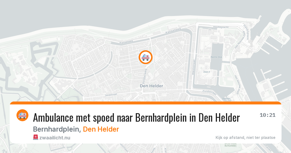 Ambulance met spoed naar Bernhardplein in Den Helder — 17 mrt 2026