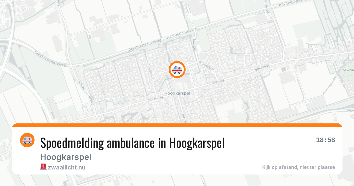 Spoedmelding ambulance in Hoogkarspel — 18 jan 2026
