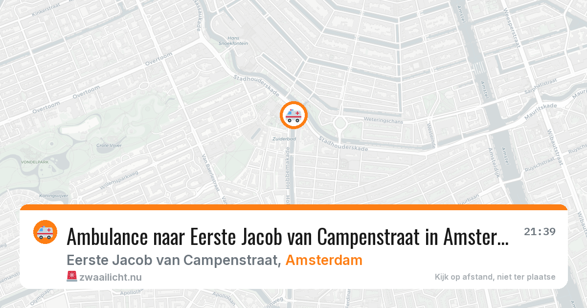 Ambulance naar Eerste Jacob van Campenstraat in Amsterdam — 1 jun 2026