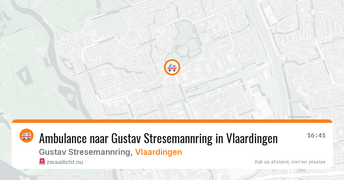 Ambulance naar Gustav Stresemannring in Vlaardingen — 12 jul 2026