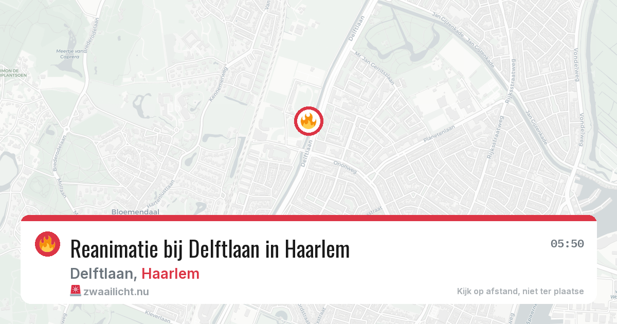 Reanimatie bij Delftlaan in Haarlem — 21 jul 2026