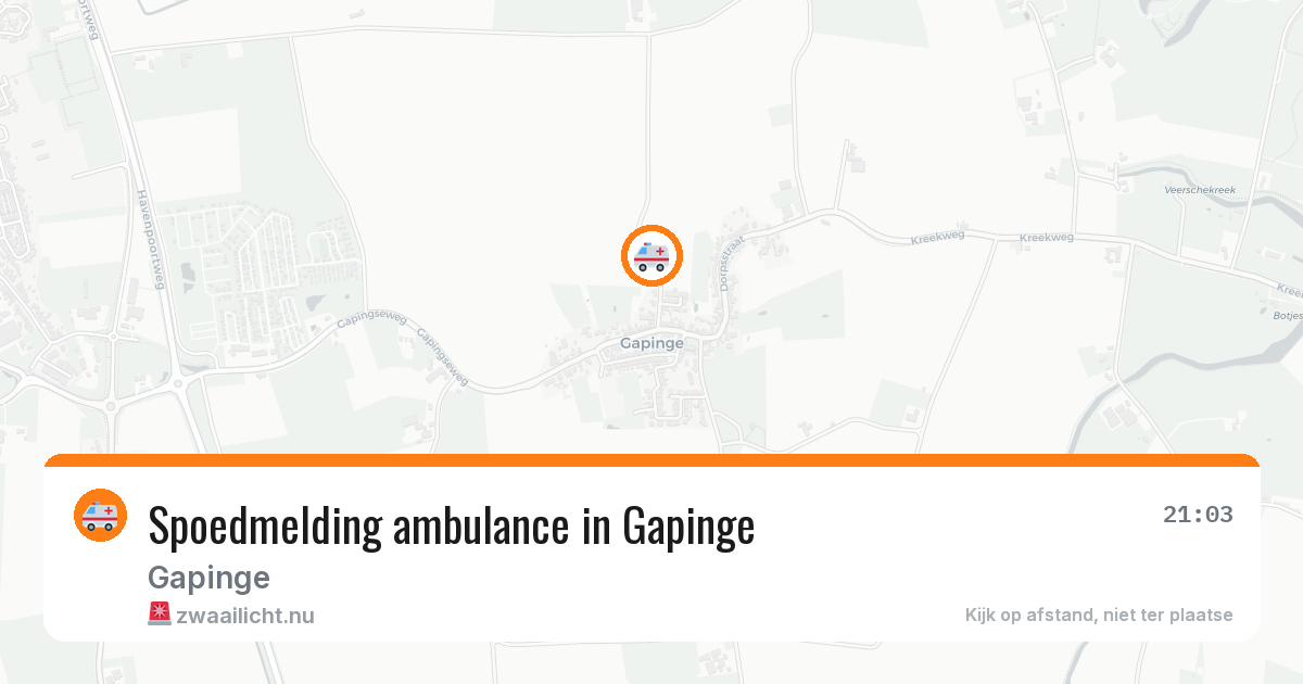 Spoedmelding ambulance in Gapinge — 23 jul 2026