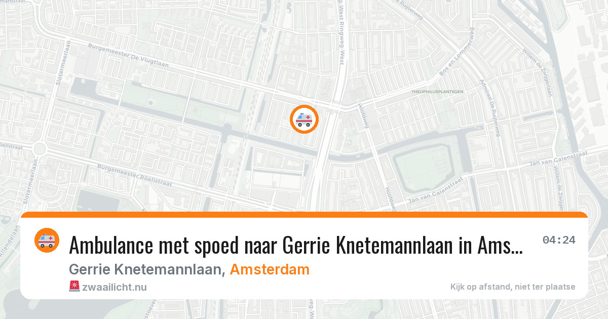 Ambulance met spoed naar Gerrie Knetemannlaan in Amsterdam — 13 jul 2026
