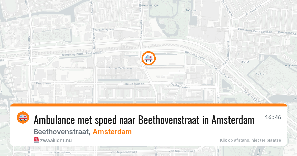 Ambulance met spoed naar Beethovenstraat in Amsterdam — 27 mei 2026