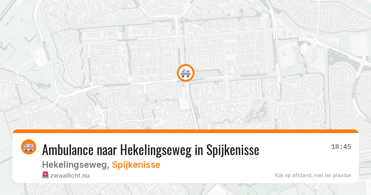Ambulance naar Hekelingseweg in Spijkenisse — 8 jun 2026