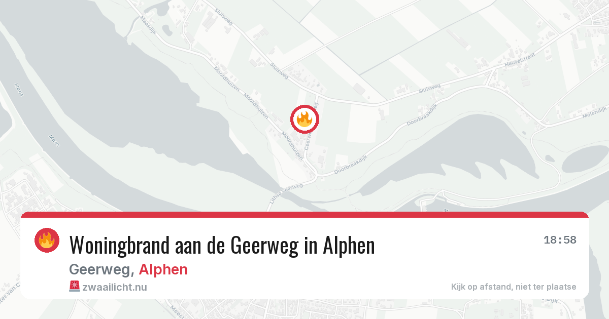 Woningbrand aan de Geerweg in Alphen — 1 jun 2026
