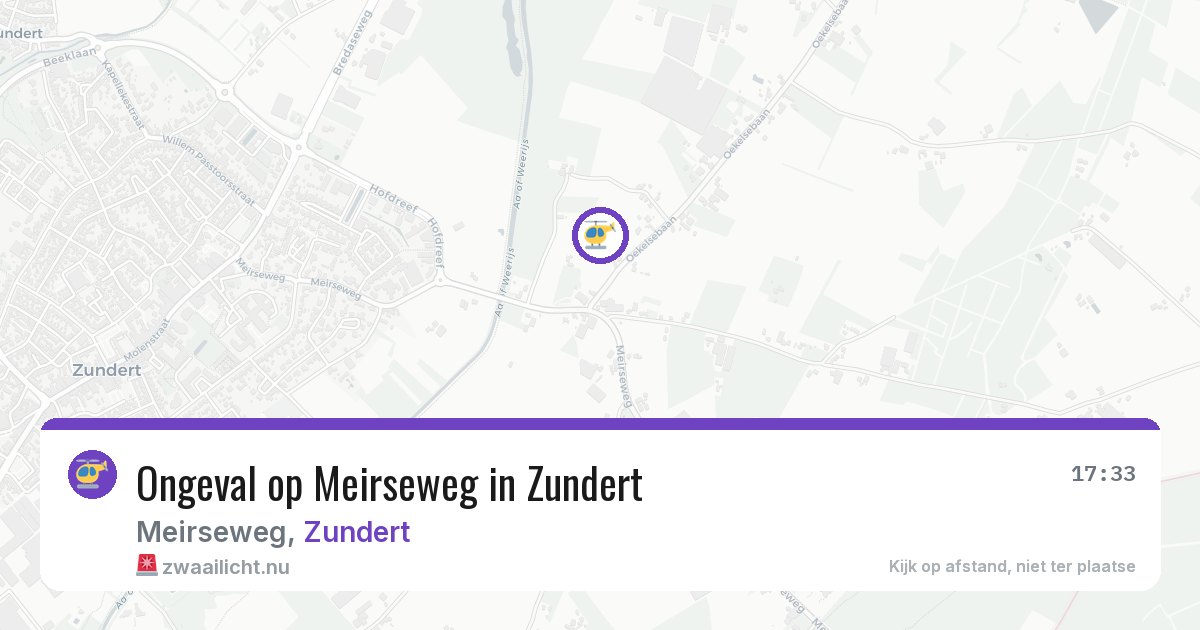 Ongeval op Meirseweg in Zundert — 18 jul 2026