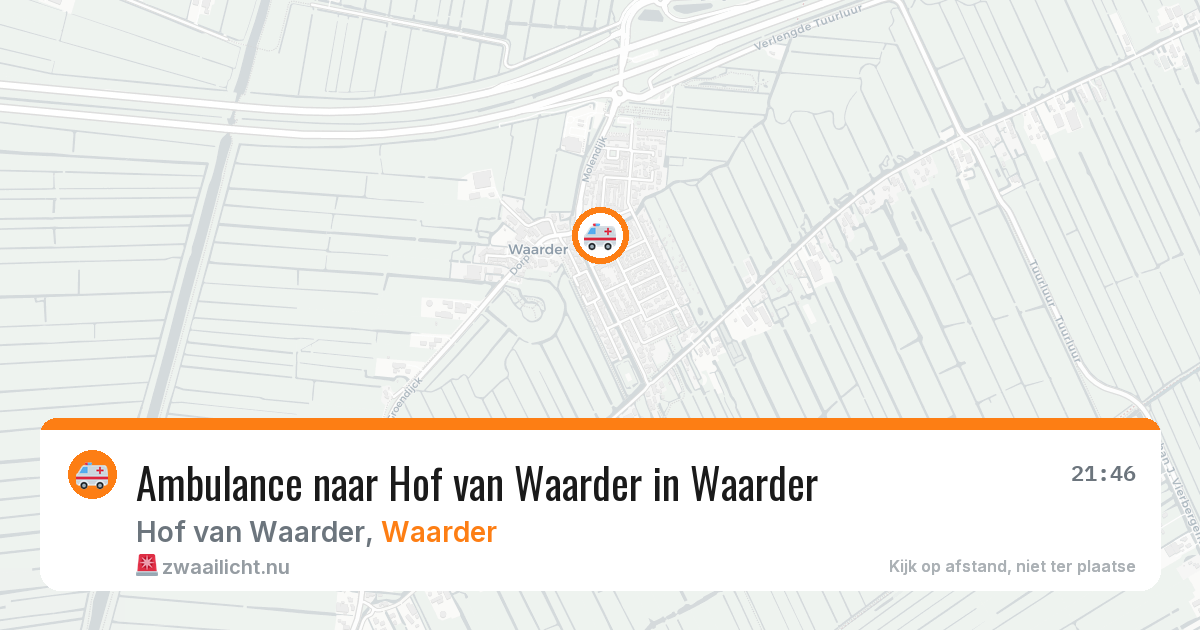 Ambulance naar Hof van Waarder in Waarder — 24 jul 2026