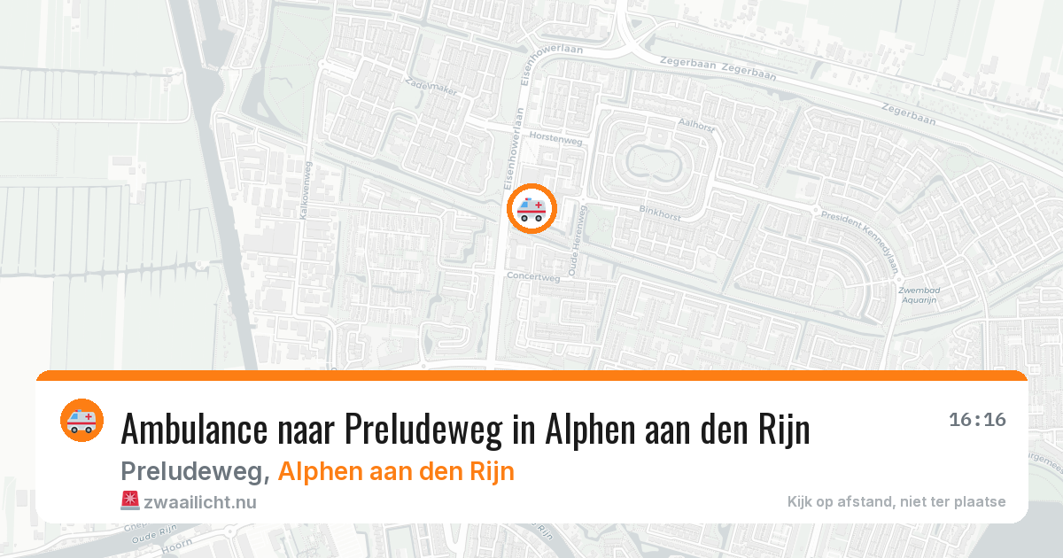 Ambulance naar Preludeweg in Alphen aan den Rijn — 13 mei 2026
