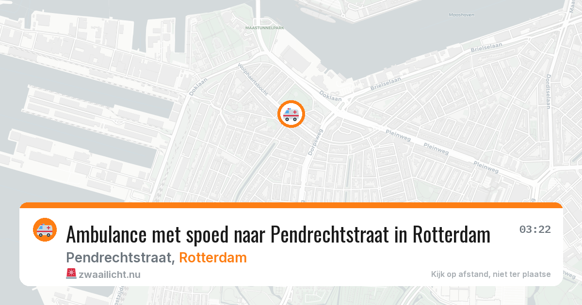 Ambulance met spoed naar Pendrechtstraat in Rotterdam — 17 jul 2026