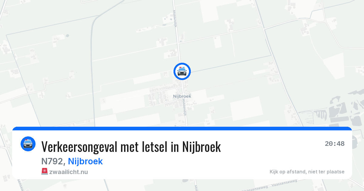 Verkeersongeval met letsel in Nijbroek — 12 apr 2026