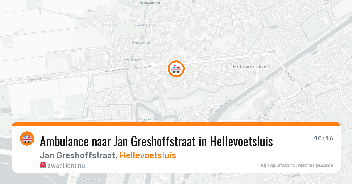 Ambulance naar Jan Greshoffstraat in Hellevoetsluis — 23 jul 2026