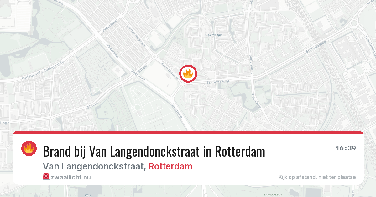 Brand bij Van Langendonckstraat in Rotterdam — 24 mei 2026