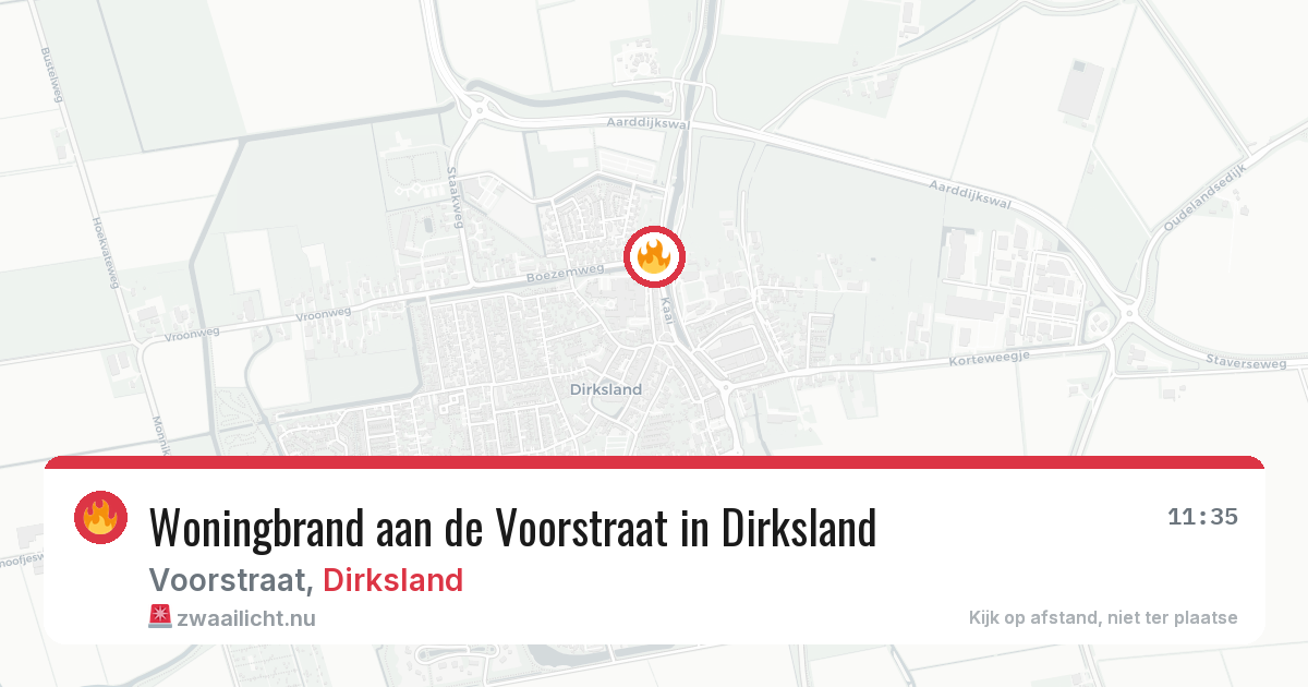 Woningbrand aan de Voorstraat in Dirksland — 10 jul 2026