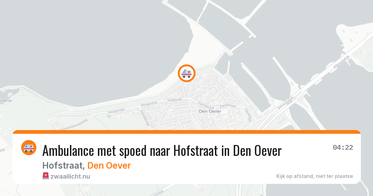 Ambulance met spoed naar Hofstraat in Den Oever — 5 mei 2026