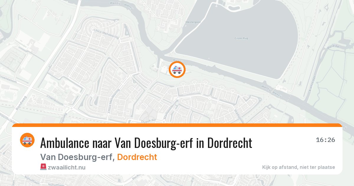 Ambulance naar Van Doesburg-erf in Dordrecht — 10 jul 2026
